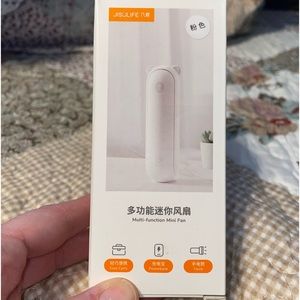 NWT Multifunction Foldable Mini Fan, Flashlight & Power Bank w/ USB Charging